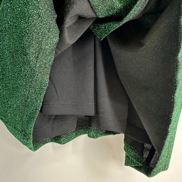 Eloquii Lurex Shimmer Dress 22 Tulip Hem Asymmetrical Cocktail Party Green - Picture 13 of 15